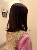 ★結べるロブ/ストレート外ハネワインレッドブラウン/銀座有楽町