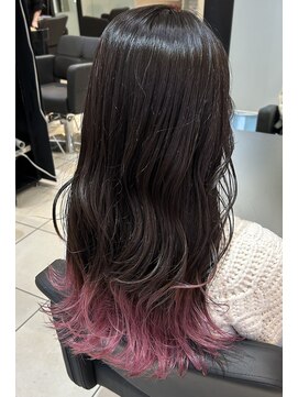 アクアオモテサンドウ(ACQUA omotesando) ＊裾カラーピンクベージュ毛先カラーピンクラベンダーブラウン