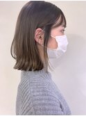 簡単外ハネボブ×透明感グレージュ