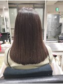 髪質改善カラー　モーブピンク