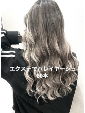 エル オオサカ 心斎橋店(L. OSAKA) ホワイトベージュロング_かきあげロングマロンベージュ_S18