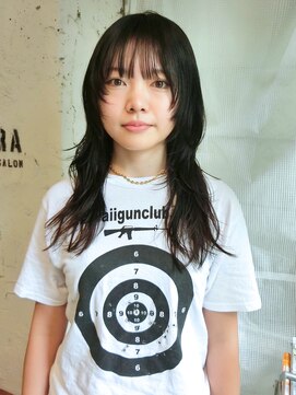 ノラ シブヤ(NORA) ☆ハッシュカットハイレイヤー黒髪ウルフ黒髪ハッシュカット