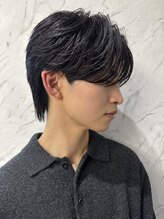 【Natsuki】韓国センターパート毛流れニュアンスパーマ