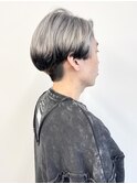 ◯朝楽◯シルバーハイトーンマッシュ×エンドカラー　刈り上げ