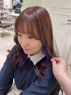 フォルテ 横浜店(FORTE) インナーカラー/インナー紫/ブリーチカラー