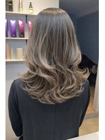 ベルベットヘア 千早店(Velvet hair)&nbsp;髪質改善カラー×グレージュ×レイヤーカット【みつ】