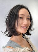 大人女性のやわらか抜け感ボブ