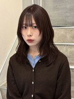 ヨーク(YOKE) 【YOKE】ミディアムレイヤーミルクブラウンモカブラウン顔周り