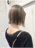 似合わせカット/切りっぱなしボブ/イメチェンミルクティーカラー
