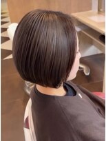 アース 郡山コスモス通り店(HAIR&MAKE EARTH)&nbsp;ナチュラルブラウンの丸みショートボブ