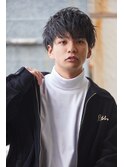 マッシュツーブロックメンズパーママッシュウルフメンズカット