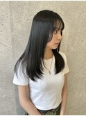 レイヤーカット/黒髪/小顔カット/レディース