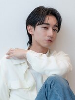 メゾンバイハバナ(maison by HAVANA)&nbsp;メンズ波巻きセンターパートハイライトツーブロックマッシュ