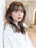 くびれレイヤーシースルーバング似合わせカットイメチェン小顔