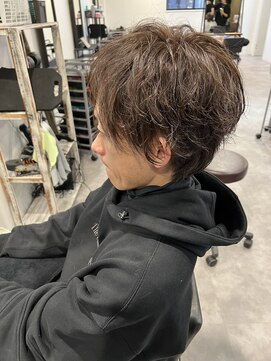 ナンバー(number+) 3 無造作マッシュメンズショート☆ツーブロックアッシュ