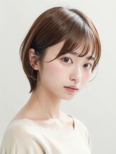 頑固な癖にはショート×柔らか縮毛矯正が人気！輪郭に沿った絶妙なくびれのバランスで美シルエット[大森町]
