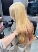 ミルクティーベージュダブルカラーインナーカラーケアブリーチ