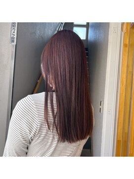 ブロッサム 北浦和店 ラベンダーピンク暗めカラーブリーチハイライト髪質改善北浦和