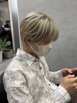 ジエクトカナウ 大阪梅田店(The Ect canow) メンズマッシュ／マッシュウルフ／ホワイトベージュ