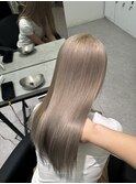 デザインカラー/レイヤーカット/ウェットヘア/オリーブベージュ