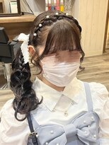 ヘアセット アリエス 新宿駅前店(aries)&nbsp;*.編みカチュサイドポニー.*