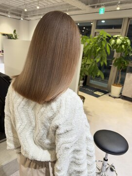 マルフェ 天王寺(marfe) ミルクティーベージュハイトーンケアブリーチ透明感カラー