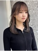 ブリーチなしダブルカラーピンクベージュミディアムボブ20代30代
