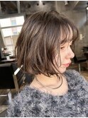 #ボブ＃レイヤー＃パーマ＃ルーズウェーブ　３　ms