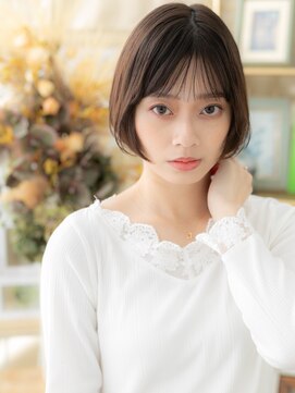 カバーヘアアンドスパ ブリス 浦和(COVER HAIR&SPA bliss) 切りっぱなしアースカラー小顔前下がりボブh3浦和20代30代40代