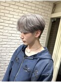 毛ながれセンターパート×シルバーカラー【Remii大通】
