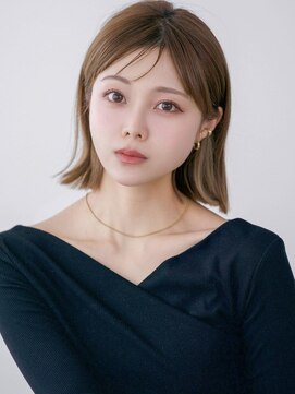 アグ ヘアー ルーナ 富山高岡店(Agu hair luna) 《Agu hair》ホワイトグレージュウルフボブ×numberA.ヘアバター