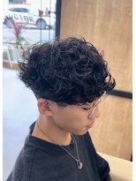 エッジ(EDGE) 大分メンズ波巻きプードル無造作パーマ刈り上げマッシュショート