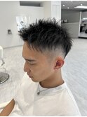 @メンズショート刈り上げツーブロックビジネス