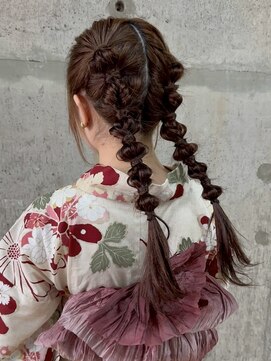 アジリ(agili) 浴衣/着付け/編みおろし/ツイン/編みおろしツイン/浴衣アレンジ