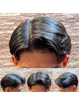 アールドボーテ 理容室(R de Beaute) 七三分け ニュアンスパーマ