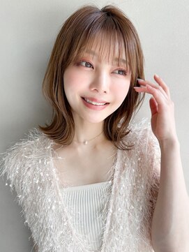 リヤン 表参道(lyann) 前髪20代30代40代◎うるツヤ薄めバングフェイスフレーミング