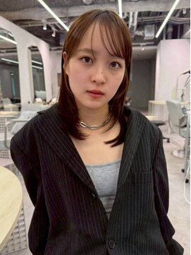 ハニー 町田(HONEY) ミディアムレイヤー/ハッシュカット/シャギー/ヘーゼルブラウン2