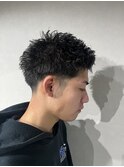 MEN’S HAIR/サーフカール/刈り上げセンターパート/柏