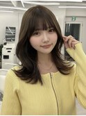 くびれミディアムレイヤー/顔まわりカット/美髪レイヤーカット