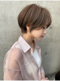 10代20代くびれひし形丸みショートボブ