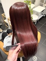 ピークスヘア(peaks hair)&nbsp;髪質改善トリートメント ブリーチなしボルドー 髪質改善カラー