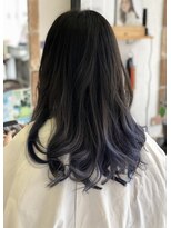 ドゥ スタイル 三国ヶ丘店(Duex Style) 白髪ぼかしイルミナカラー　×シルバーブルーグラデーション