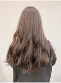 オシャレ上級者アッシュベージュ クセ毛風パーマブリーチなし