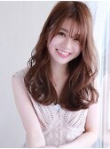 大人かわいい無造作ウェーブセミディ