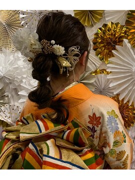 ソレイユ シンサカエ(SOLEIL SHINSAKAE) 着物スタイル♪清楚で可愛いポニースタイル☆