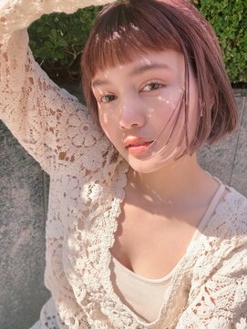 シー バイ ロンド 新宿(Sea by Lond) ピュアピンクバイオレットのボブヘアー