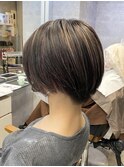 大人可愛いマッシュショートボブハイライト【池袋/マッシュ】