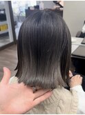 白髪ぼかし/脱白髪染めバレイヤージュ/ケアブリーチダブルカラー