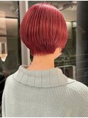 表参道/チェリーピンク/レッドカラー/マッシュボブ/ミニボブ