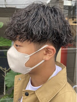 フィフス 栄(fifth) 波巻きスパイラルパーマメンズマッシュツーブロックメンズパーマ